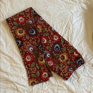 LuLaRoe rust colored retro Floral Leggings
